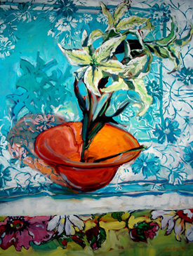 leah bradley oil painting lilies