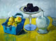Tuscany Imagined; Lemons, Plums and Vase